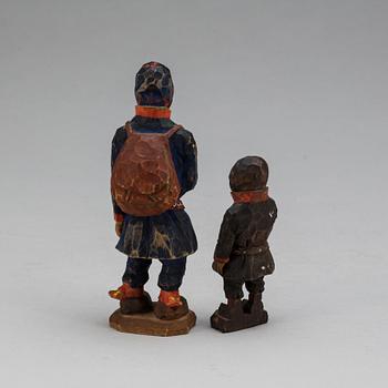 TORBORG LINDBERG-KARLSSON, skulpturer, 2 st. Signerade T.L.