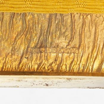 Cigarettetui, silver, samorodok-teknik, Åbo 1943, Finland.