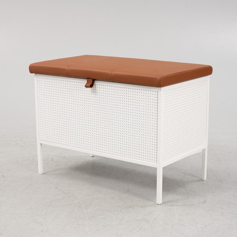 Louis Hederström, a 'Frank box with leather upholstered seat, designed 2015, Maze.
