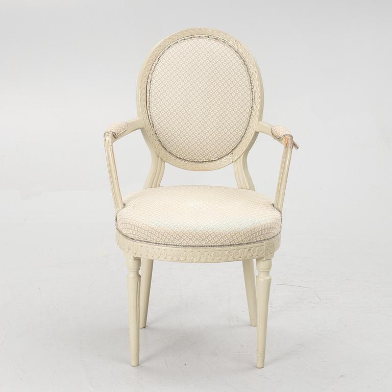 A Gustavian armchair, Sweden, end of the 18th century.
