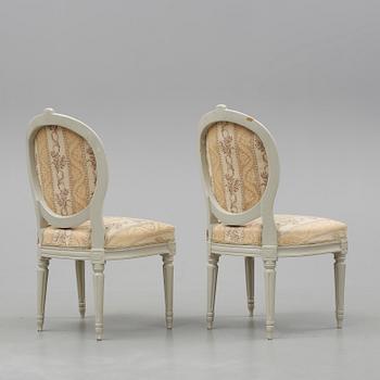 STOLAR, ett par, gustavianska, 1700-tal.