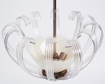 Sven Palmqvist, a ceiling lamp, Orrefors, Sweden, 1940s.