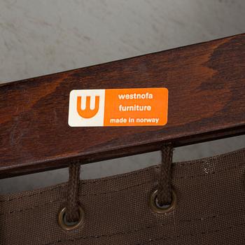 A pair of 1970s "Siesta", easy chairs and sofa tables by Ingmar Relling, Norge.