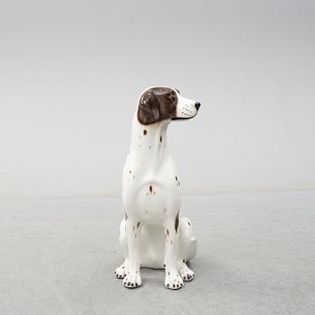 A late 20th century porcelain dog.