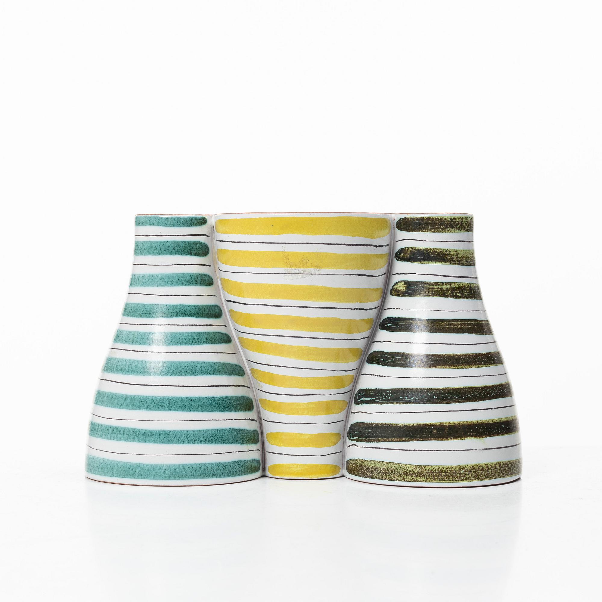 Stig Lindberg, vas/ljusstake, fajans, Gustavsberg Studio.