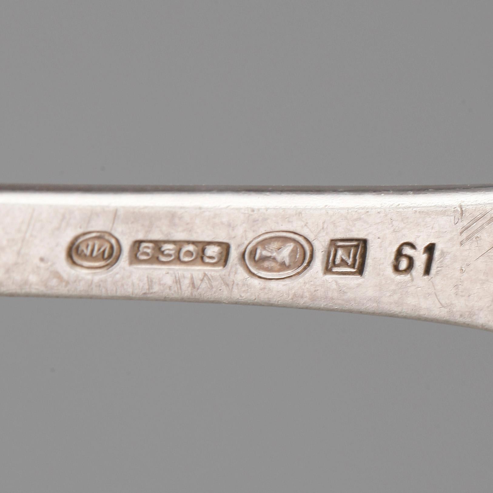 PARTI SILVER, bland annat GAB, Stockholm, 1903. Totalvikt ca 468 gram.