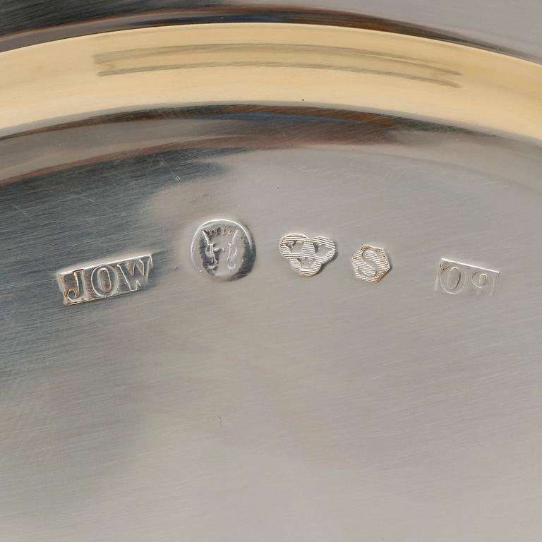 KUVERTTALLRIKAR, 12 st, silver, Oskar Waleby, Stockholm 1960-tal. Vikt tot ca 7000 gram.