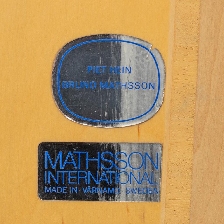 BRUNO MATHSSON & PIET HEIN SOFA TABLE, by Bruno Mathsson.