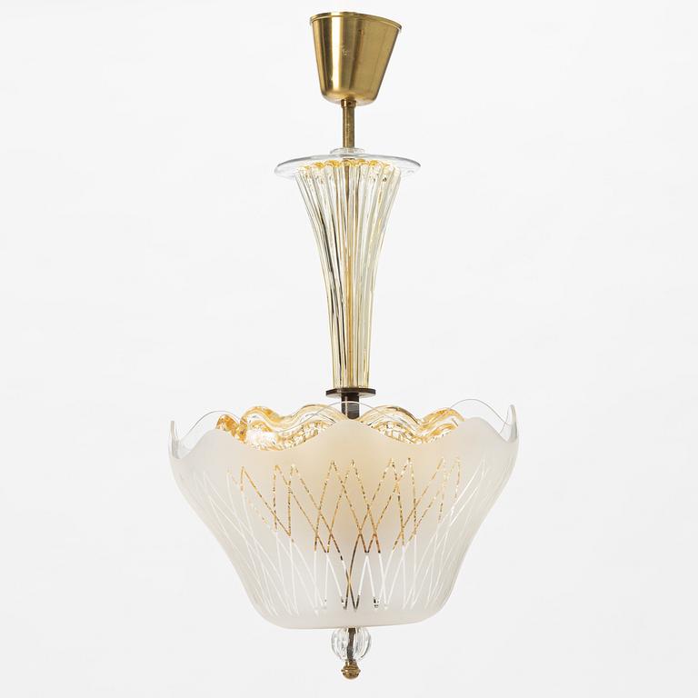 Taklampa, Orrefors, 1900-talets mitt.