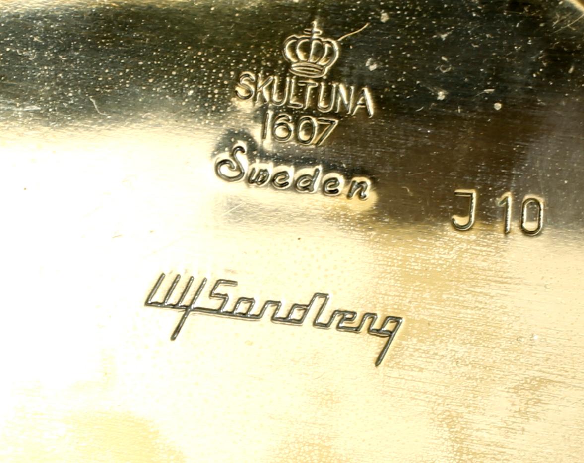 ASKFAT OCH CIGARETTETUI, Ulf Sandberg, Skultuna Mässingsbruk.