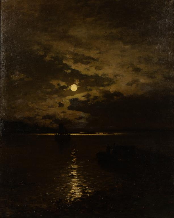 Axel Nordgren, Månsken över fiskbåtar.
