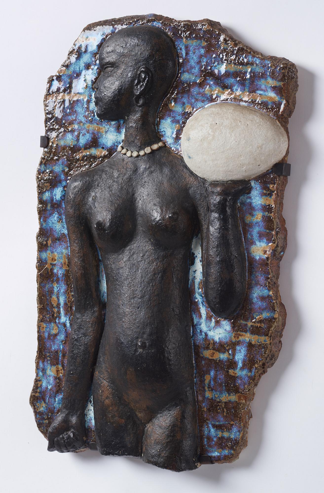 Michael Schilkin, a stoneware wall relief, Arabia, Finland 1940s.