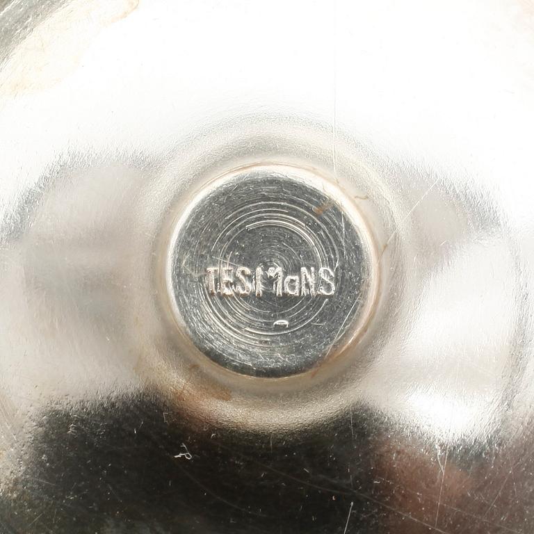 SHAKER samt GLAS, 13 delar, nysilver, Tesi, 1900-talets andra kvartal.