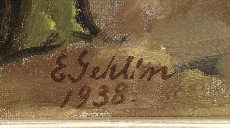 ESTER GEHLIN, oil on canvas, signed and dated 1938,