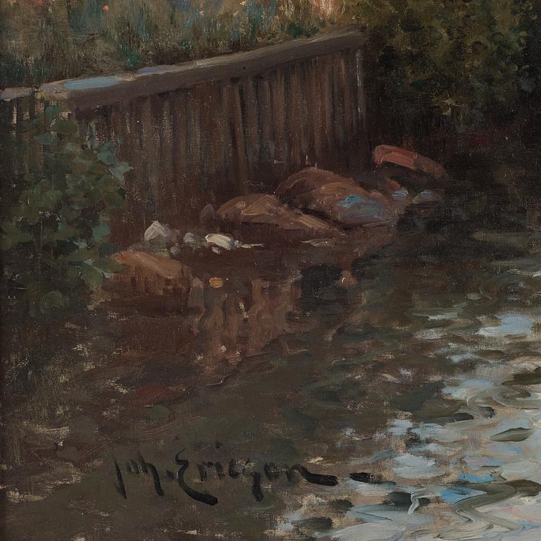 Johan Ericson, Boy rowing at Ronnebyån.