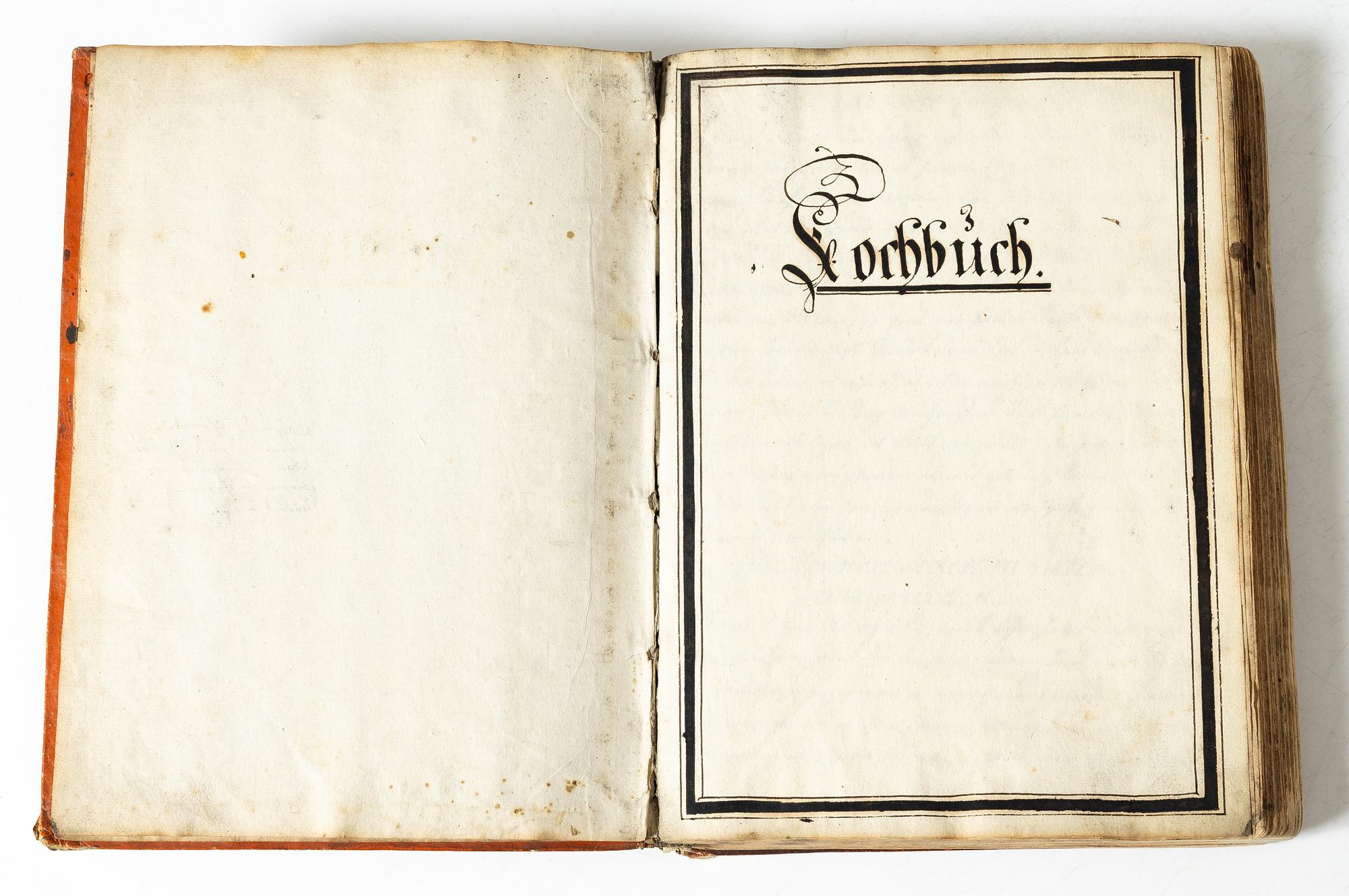 18th-century manuscript cookbook.