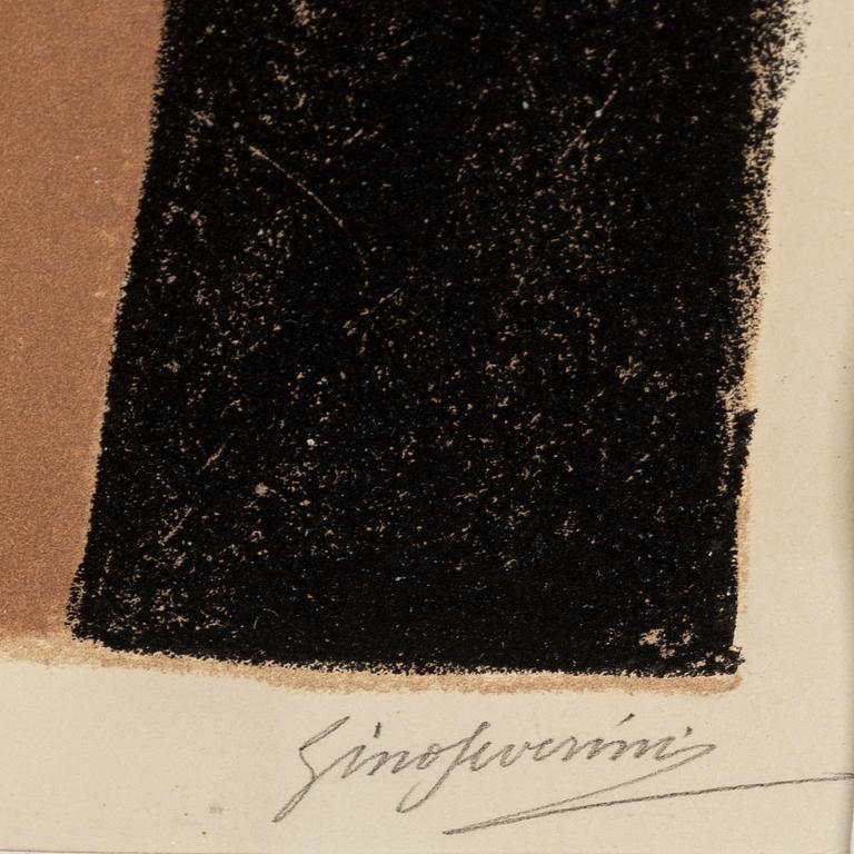 GINO SEVERINI, lithograph in colors, signed and numbered 54/95.