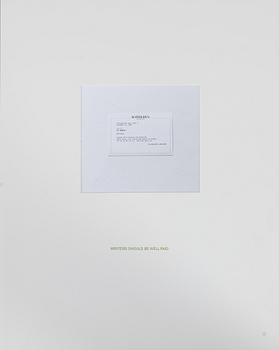 Louise Lawler, "Writers should be well paid", 1993/96.