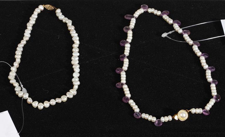 PÄRLCOLLIER, 2 st.