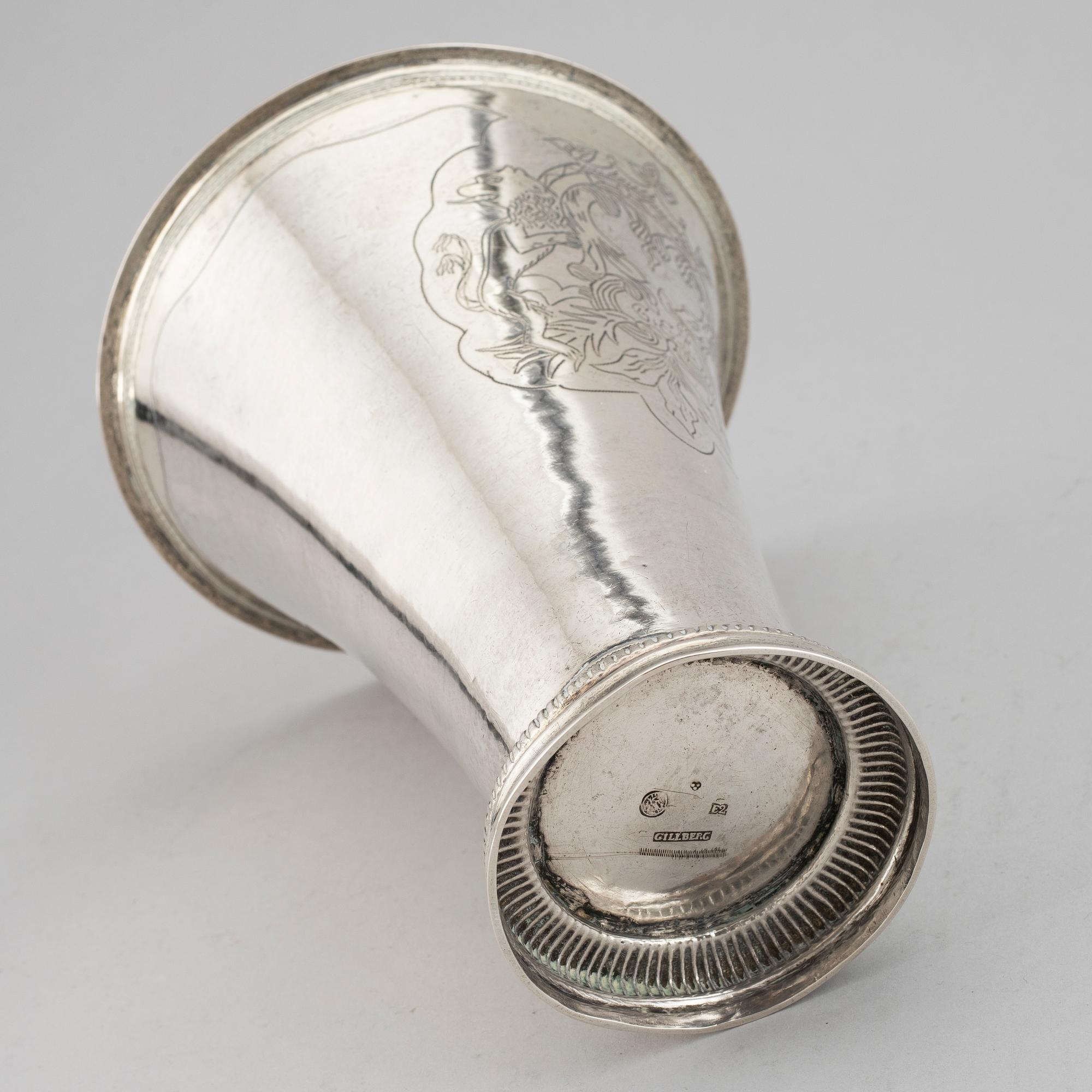 BÄGARE, silver, Petter Gillberg, Varberg 1787.