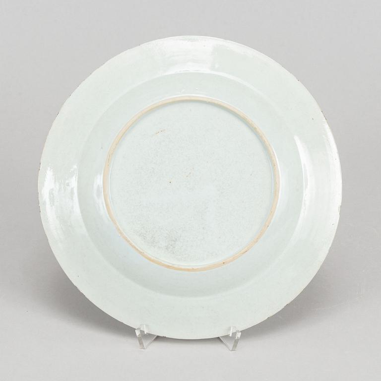 Six famille rose export porcelain plates, Qing dynasty, Qianlong (1736-95).