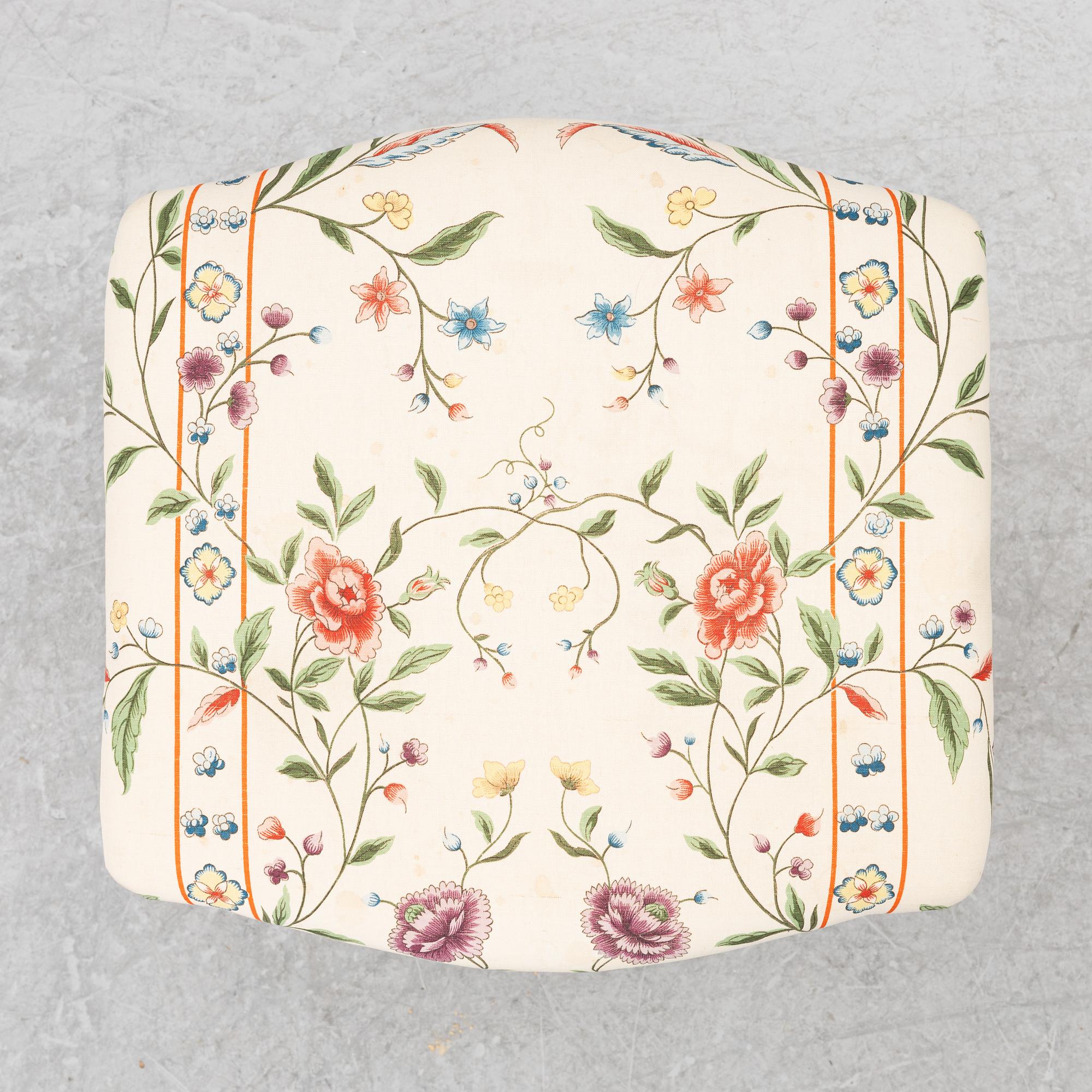 A Swedish late 18th century stools, Gustavian.