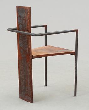 A Jonas Bohlin 'Iron Concrete' chair, Källemo AB, Värnamo 1987.