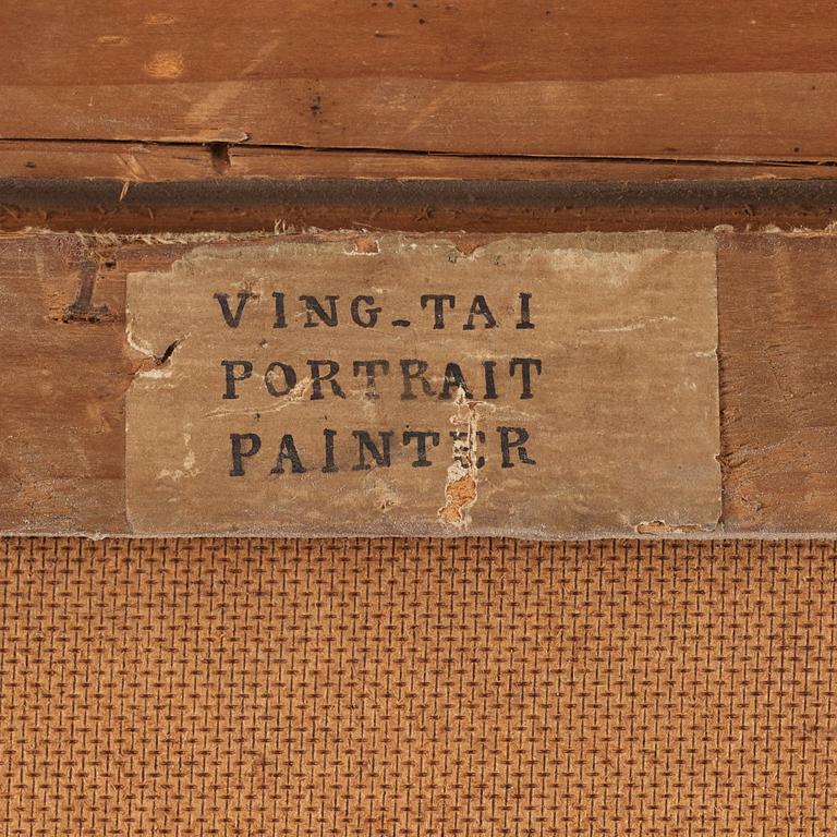 Kinesisk Konstnär, olja lagd på pannå. Qingdynastin, tidigt 1800-tal.