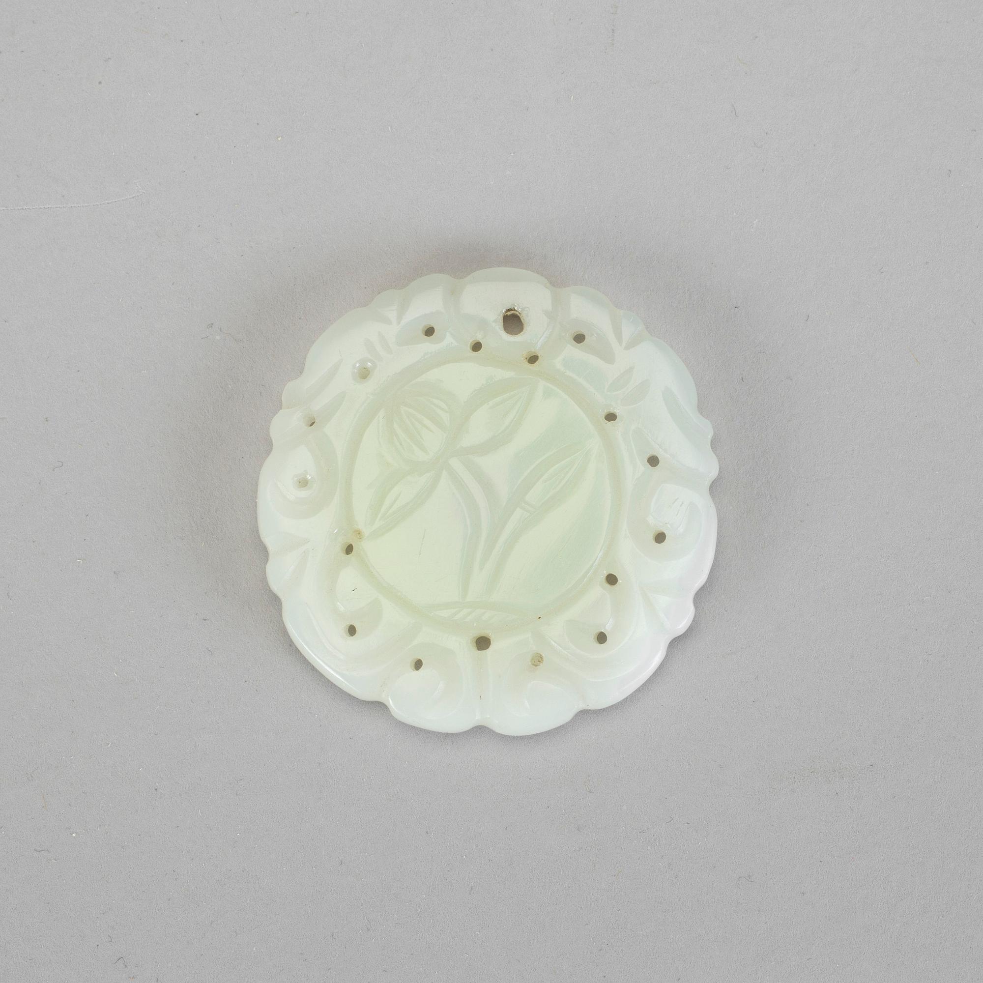 AMULETT, jadiet, troligen 1900-tal.