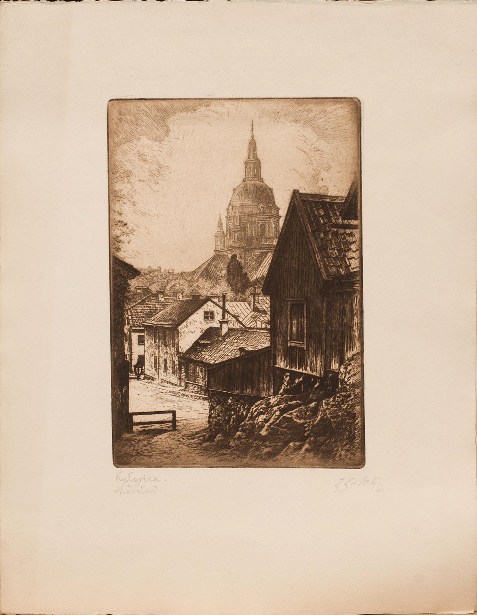 ERIK EKROTH, 10 st, etsningar, signerade.