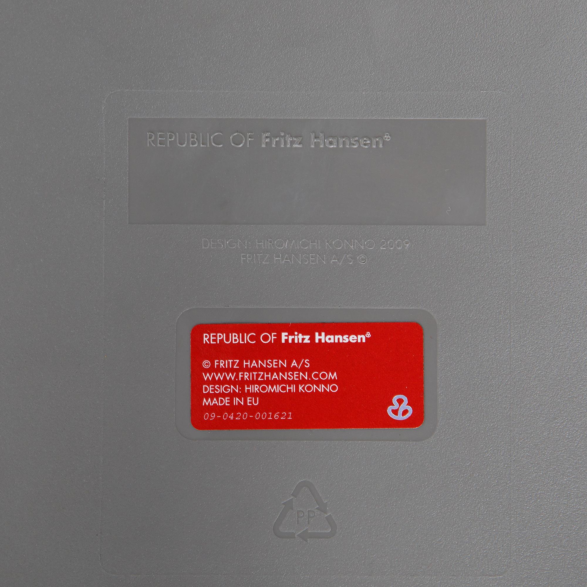 Hiromichi Konno, a set of four 'Rin' chairs from Fritz Hansen, Denmark, 2009.