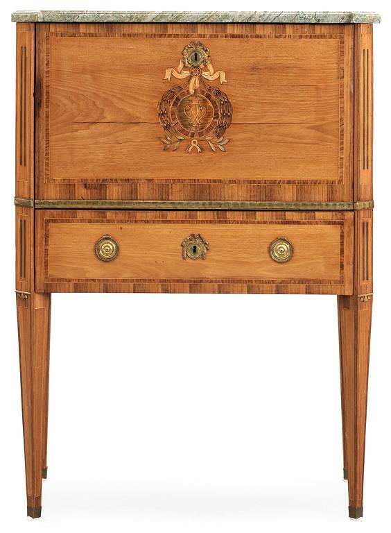 SEKRETÄR. Tillskriven Niklas Korp (mästare i Stockholm 1771). Gustaviansk.