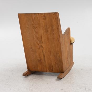 Axel Einar Hjorth, a "Lovö" rocking chair, Nordiska Kompaniet, Sweden, 1930's.