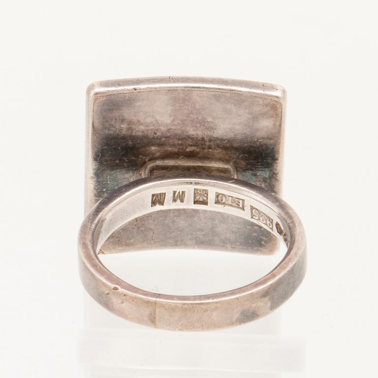 Sigurd Persson, silver ring, Stockholm 1979.