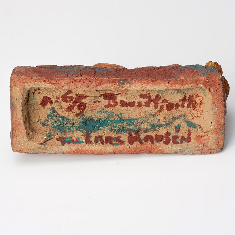 Bror Hjorth, bemålad terracotta, signerad och numrerad 6/9.