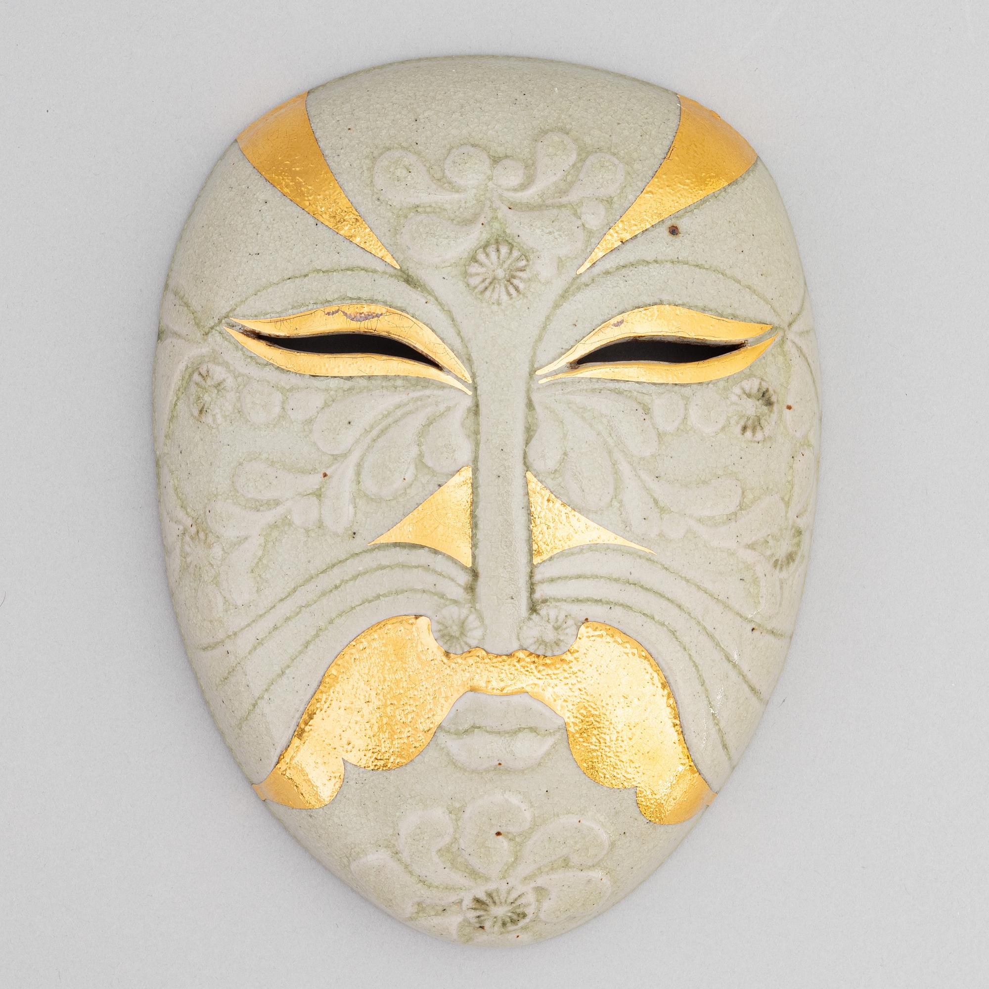 Lisa Larson, a 'Demon 5' stoneware mask, Gustavsberg.