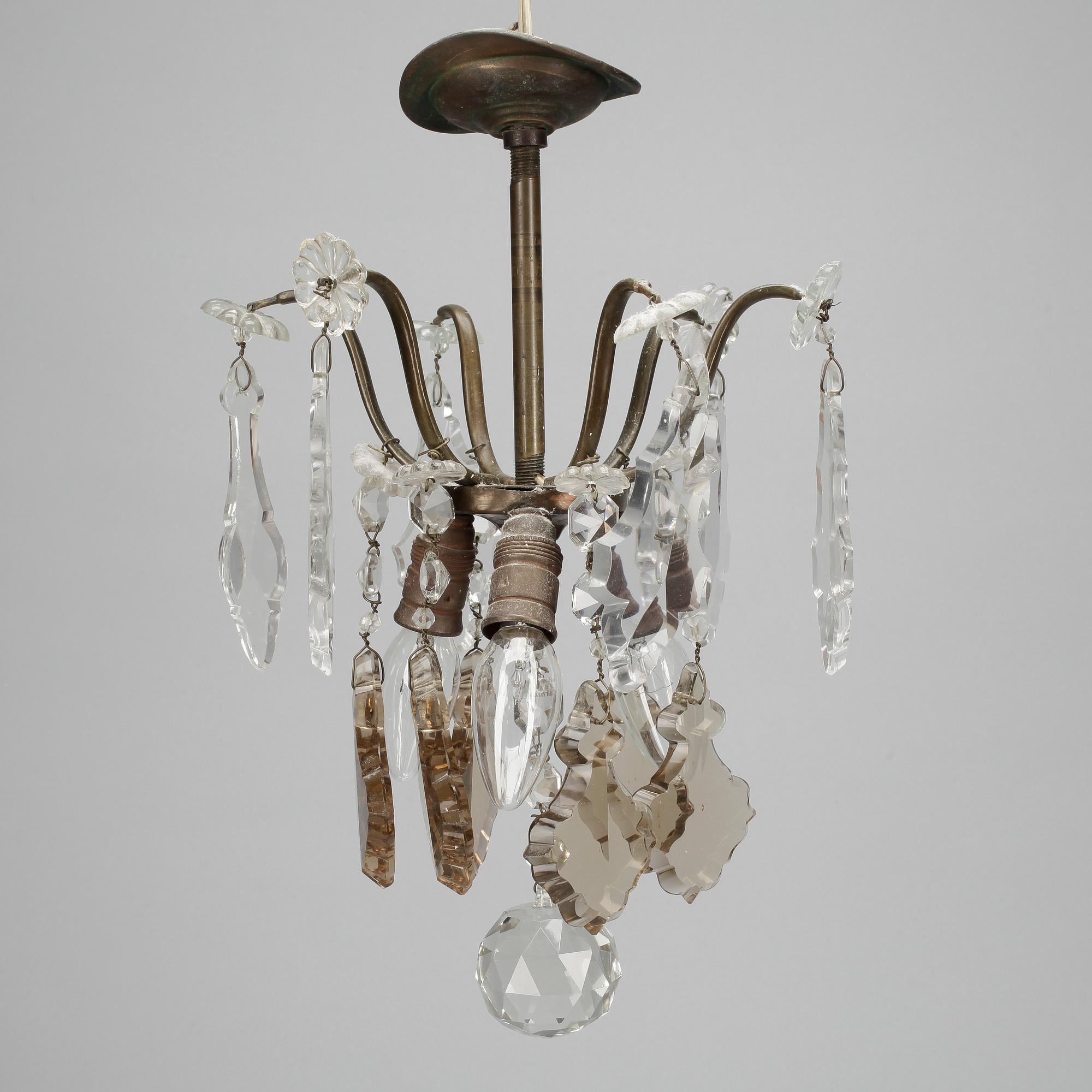LJUSKRONA, rokokostil, 1900-tal. Höjd: 36 cm.