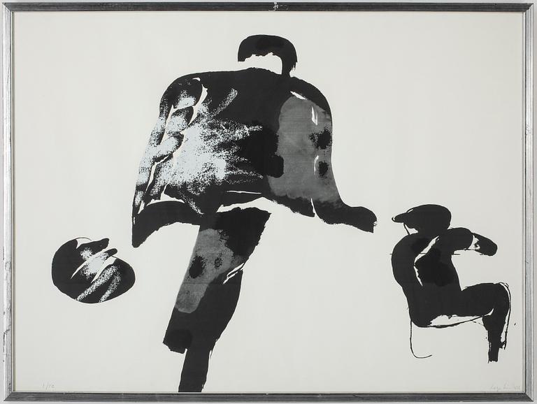 LAGE LINDELL, färgseriegrafier, triptyk, signerade samt numrerade 1/52, 90/92, 73/78. 1967.