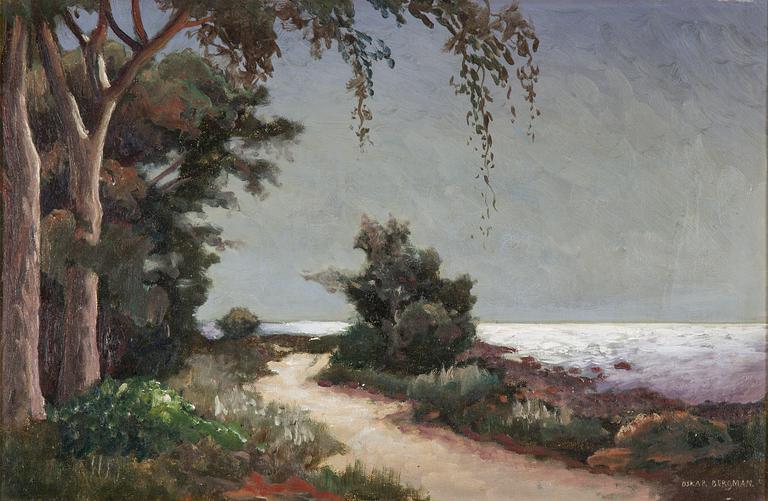 OSKAR BERGMAN, olja på duk. Signerad.