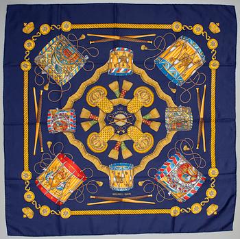 82. A Hermès silk scarf, "Les Tambours".