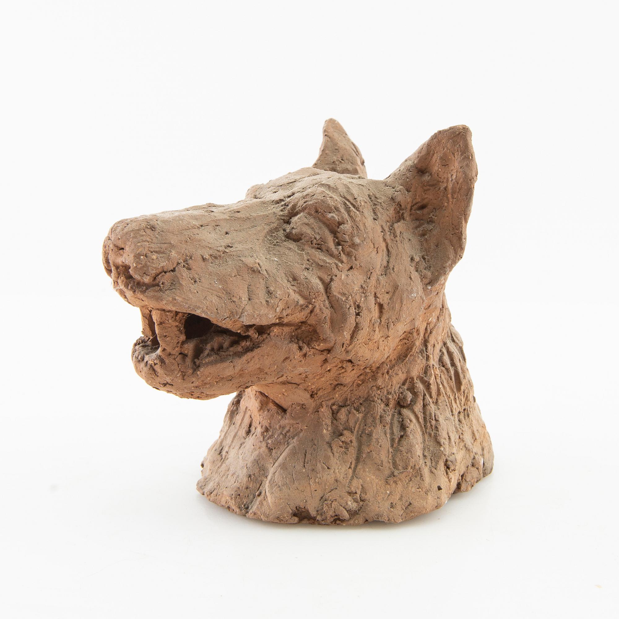 Nils Möllerberg, skulptur studie Varg.