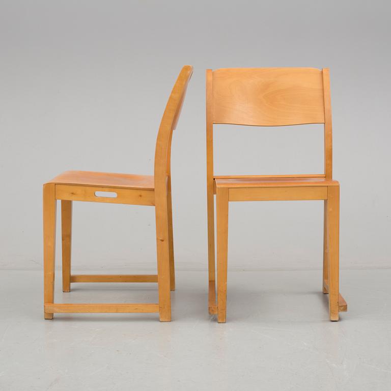 STOLAR, 6 stycken, "Orkesterstolen", Sven Markelius, omkring 1900-talets mitt.