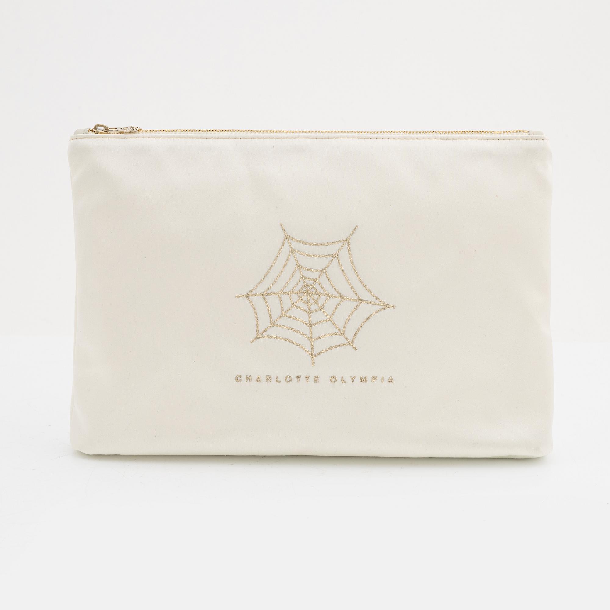 Charlotte Olympia a pair of Cat nap silk flats a sleeping mask and a toilet bag size S. Bukowskis