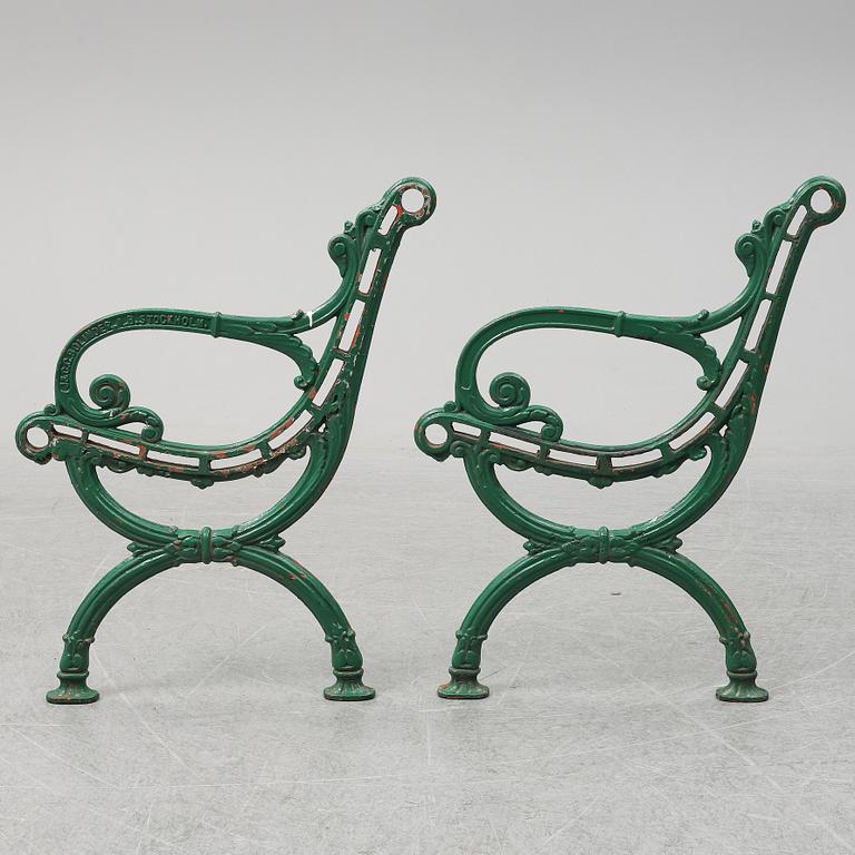 SOFFGAVLAR, ett par, J & C.G. Bolinder, AB Stockholm, 1900-tal.