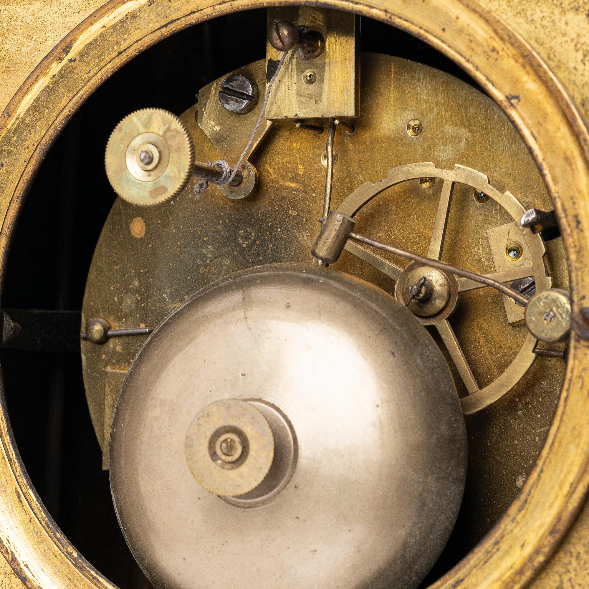 An Empire mantle clock, France, first half of the 19th century.