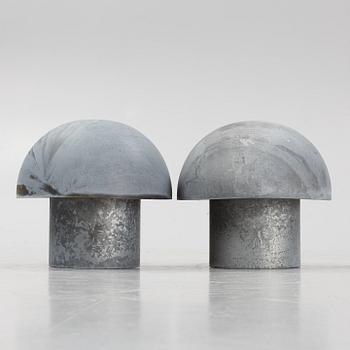 Bjarne Bech, a pair outdoor wall lights, Louis Poulsen, Denmark.