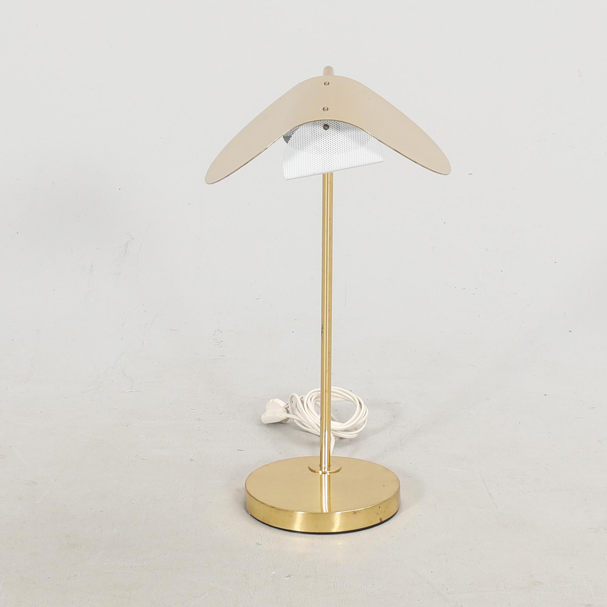 A Bergboms brass table lamp later part of the 20th century.