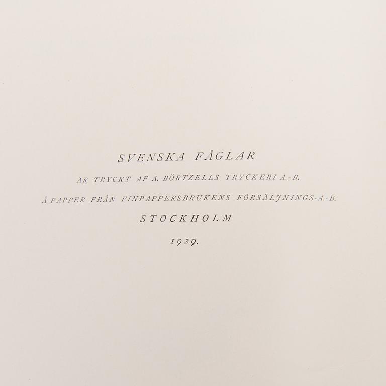 KIRJOJA, 3 nid.,"Svenska Fåglar", Magnus, Wilhelm & Ferdinand von Wright, Förlaget Svenska Fåglar, Tukholma, 1927-1929.