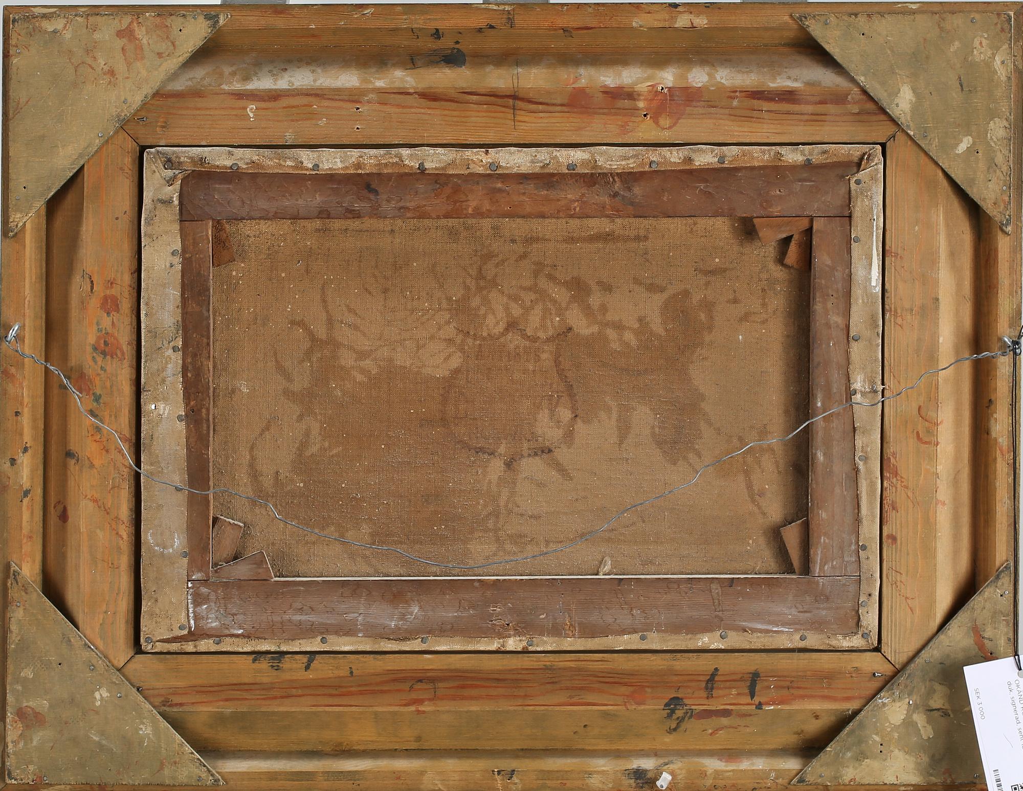OKÄND KONSTNÄR, olja på duk, signerad, 1800-tal.