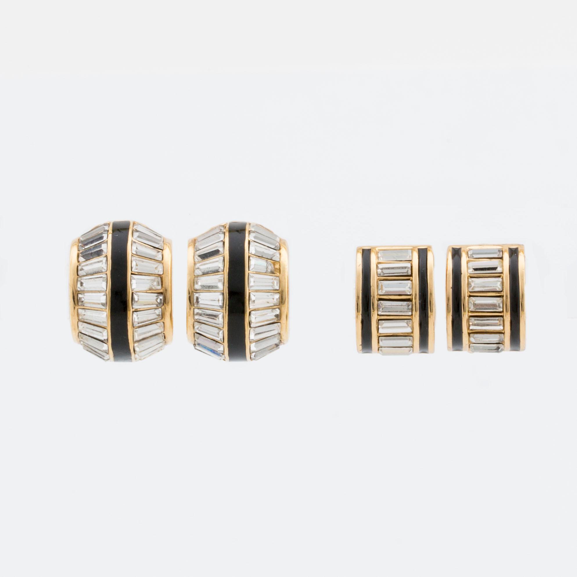 CHRISTIAN DIOR, necklace and two pairs of earrings.